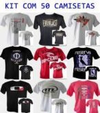 KIT - 50 Camisetas Masculinas Réplicas 1ª Linha